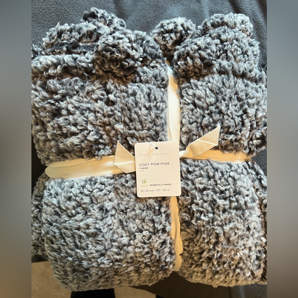 NWT - Pottery Barn Pom Pom Throw